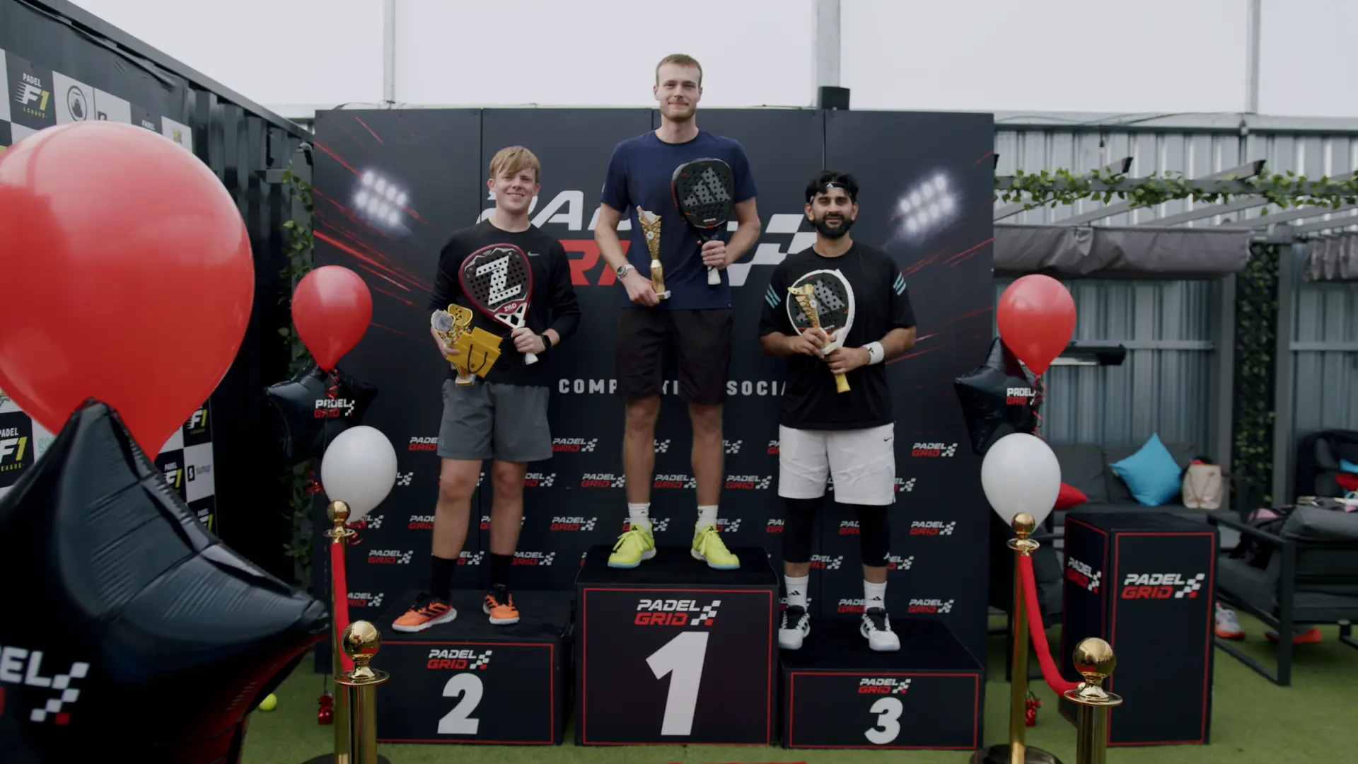 Men's Premier podium — Padel Grid R07 · Manchester